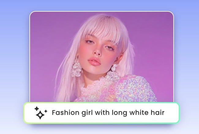 AI generate a girl with text