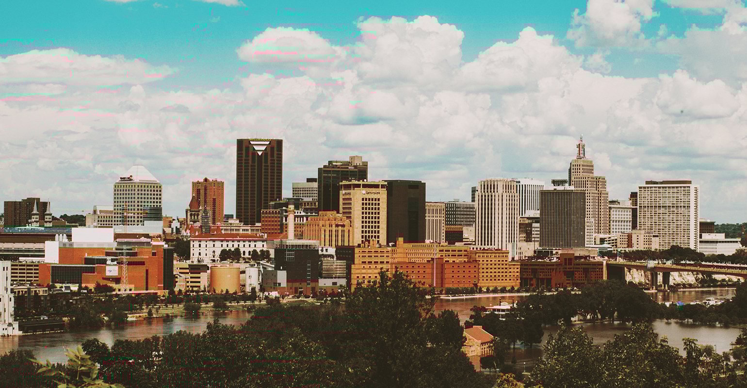 Stadtlandschaft mit Bildfilter