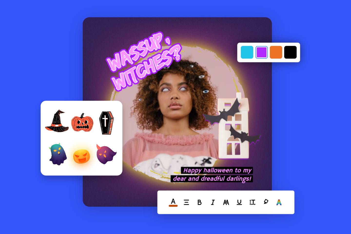 Edit a female halloween image in fotor online halloween photo editor