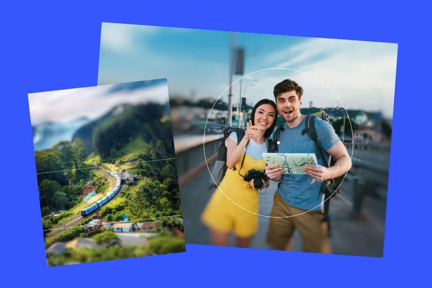 Memblur latar belakang foto orang dan foto pemandangan