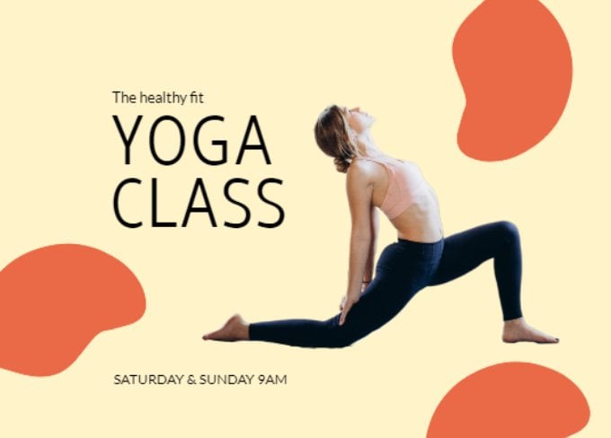 Make yoga class poster with transparent background