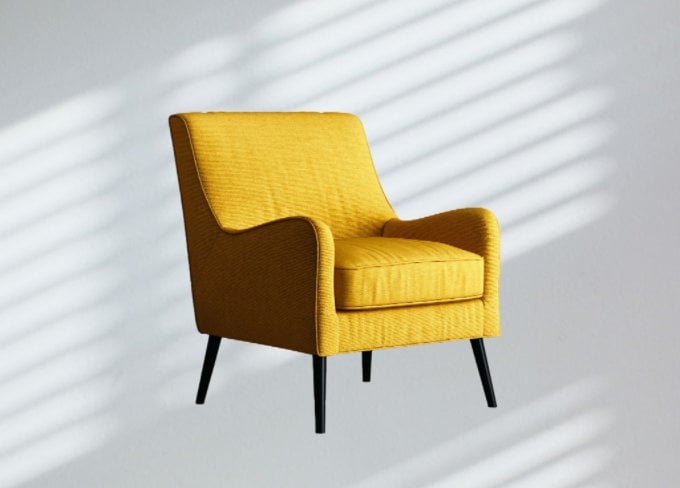 Add a white background to transparent sofa photo