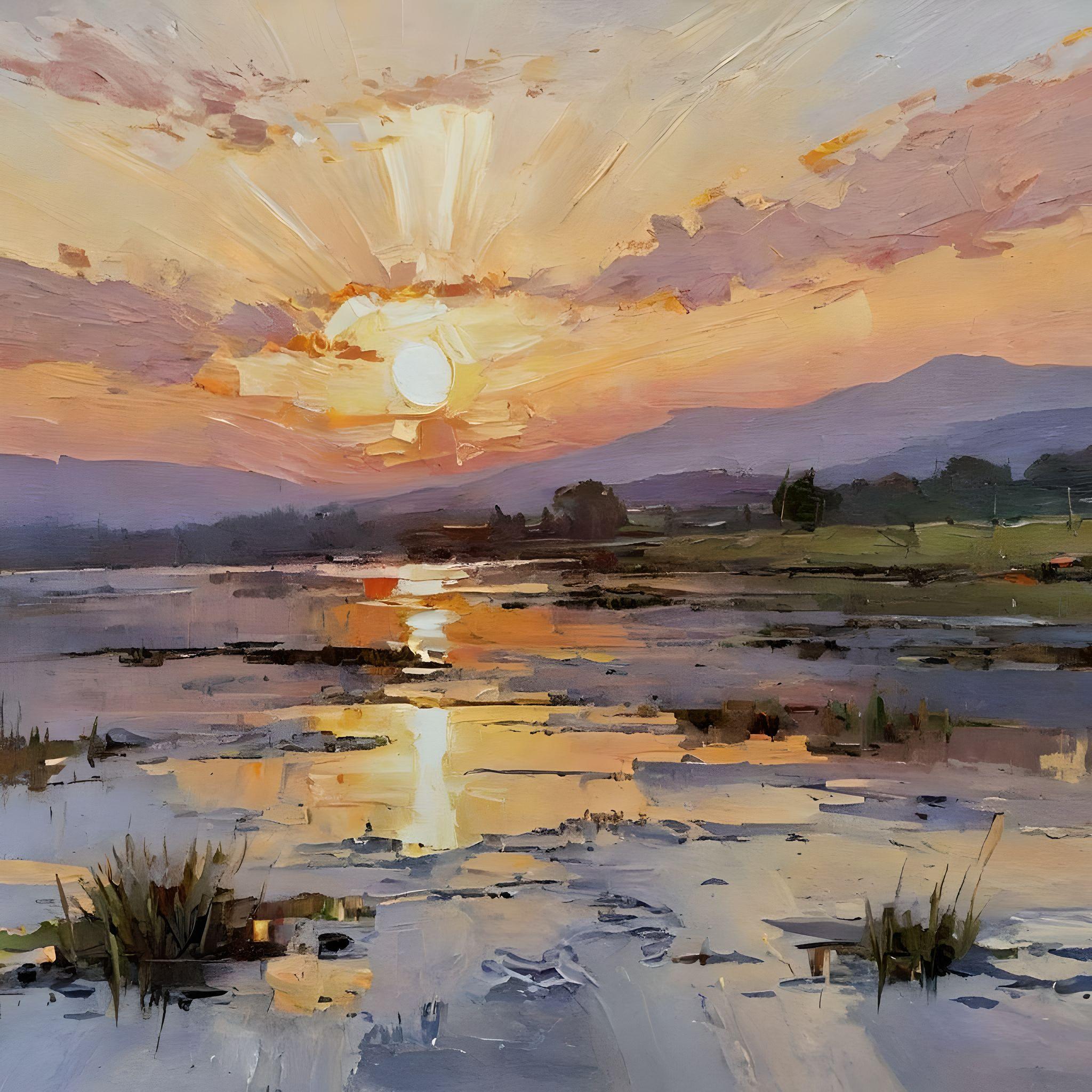 AI generated image prompt: impression sunrise