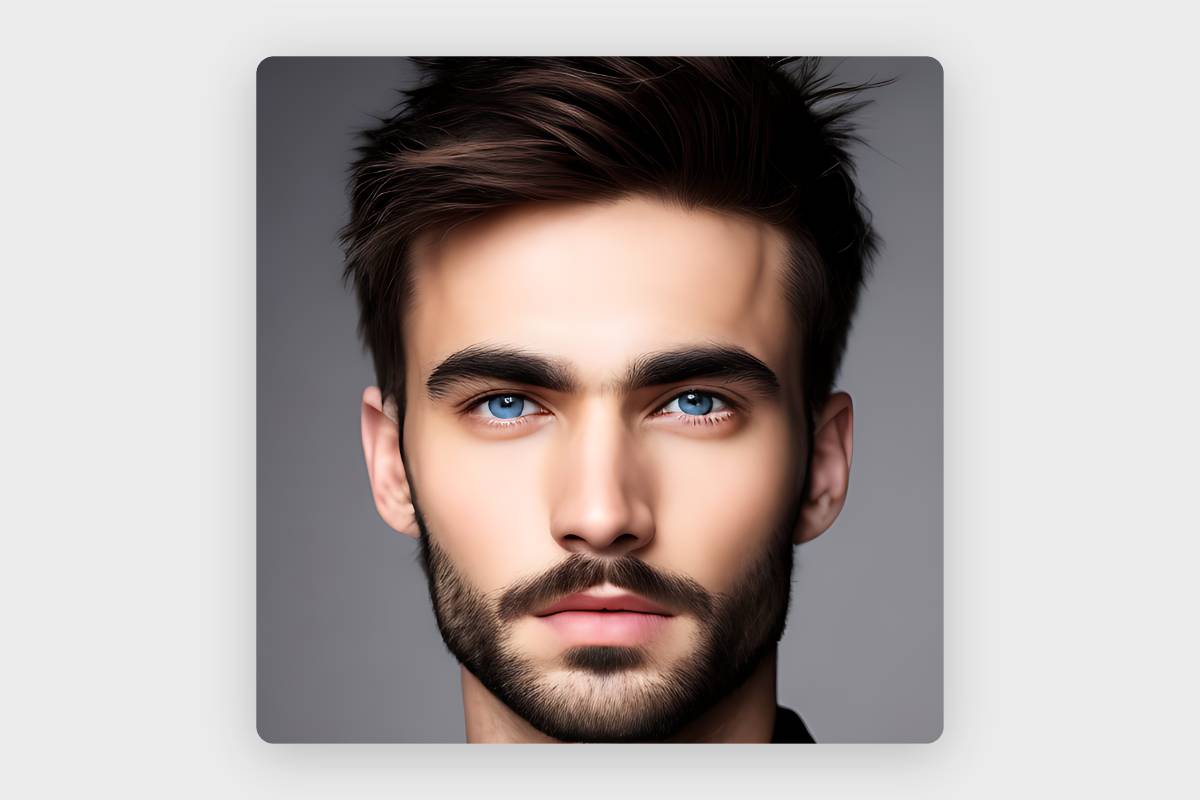 realistic male face from fotor