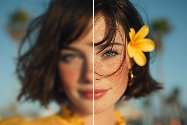 Unblur image of a girl with short hair with Fotor AI photo enhancer
